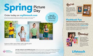 Spring Picture Day advertisement for school photos.