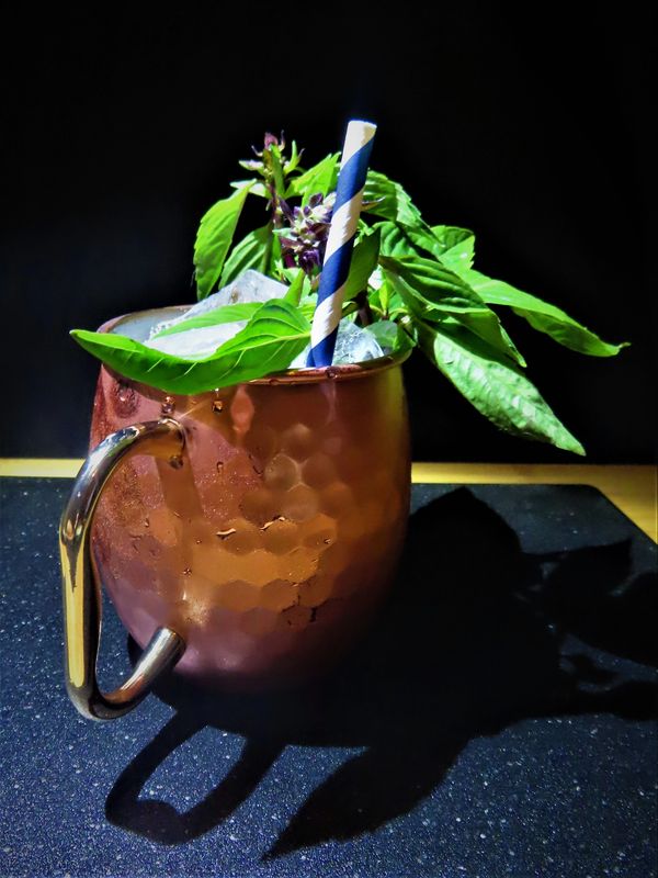 For our Bourbon lovers....The basil julep, a smooth taste of smokiness with scent of herbs