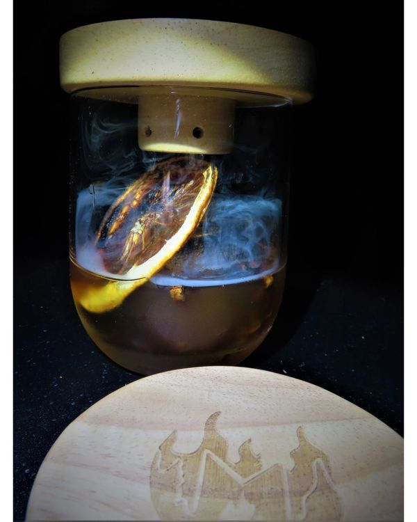 Old fashioned lovers.... when you take your first sip of the Jerry Thomas Amber clove Old Fashioned.