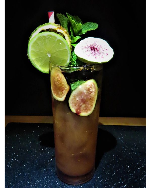 The fig mojito a combination of your favorite cocktail and a sweet and mysterious fruit
