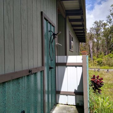 Private outdoor shower