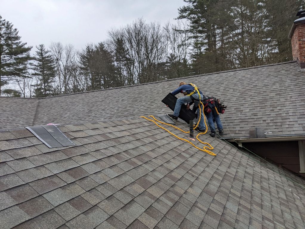 Roof Replacement After a House Fire on a Mansion in Queensbury, 1st All Weather Roofing Company