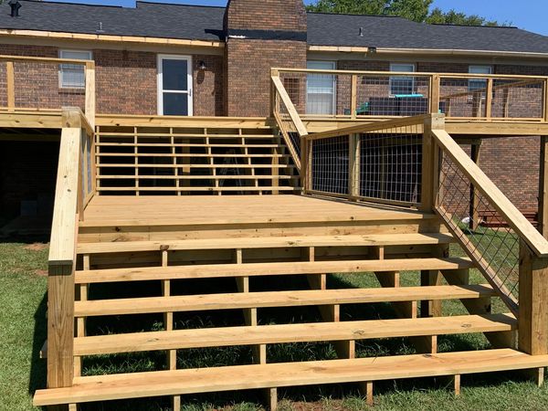 Large Custom Two Tiered Deck