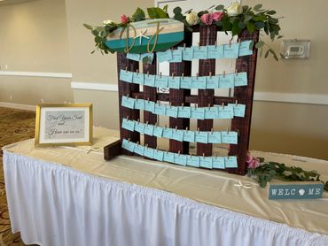 Beach theme Escort table display