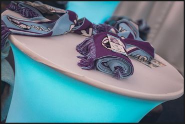 Custom scarves - Soccer themed decor