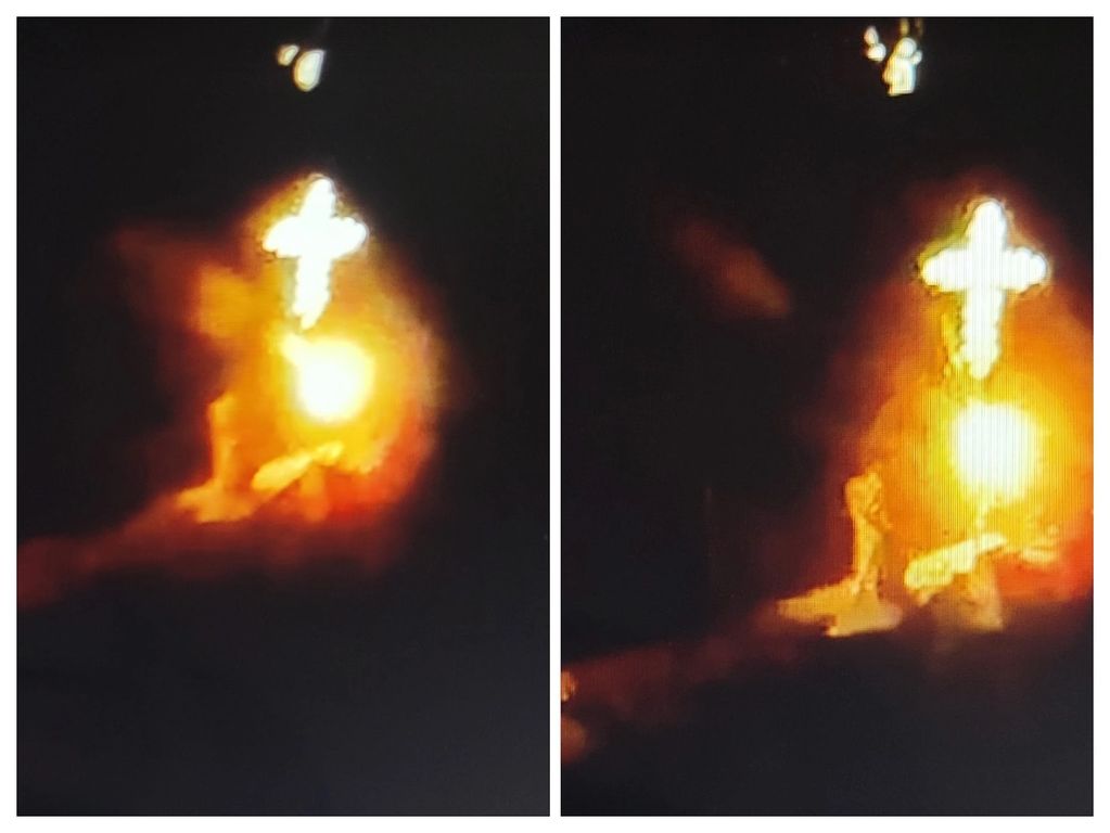 Lights comes in the form of cross
