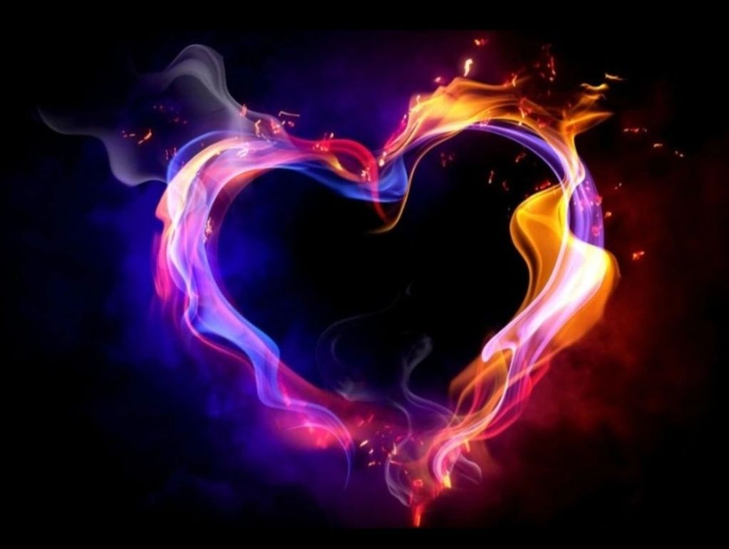 Fire looks like heart