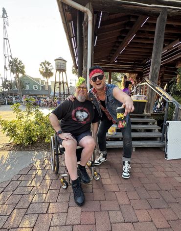 Randy next to Johnny Wild lead singer of Fancy Raegan.