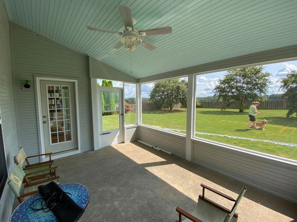 enclosed back porch
