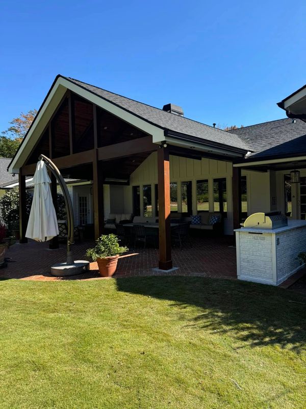 covering addition to the back patio