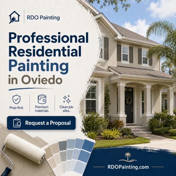 Looking for house painters in Oviedo? RDO Painting provides interior and exterior painting with deta