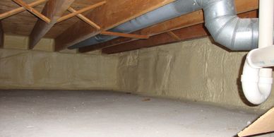 crawl space crawlspace basement rim joist joists bonds bond spray foam insulation existing insulate