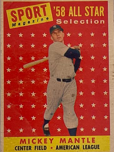 1958 Topps Mickey Mantle All-Star Collection Card