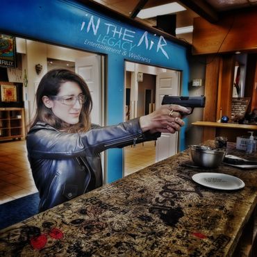 In The Air Legacy Knife and Axe Throwing Guild and leagues Ottawa bbgun shooting near me women bar