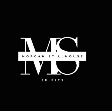 Morgan Stillhouse Spirits logo with bold white initials on black.