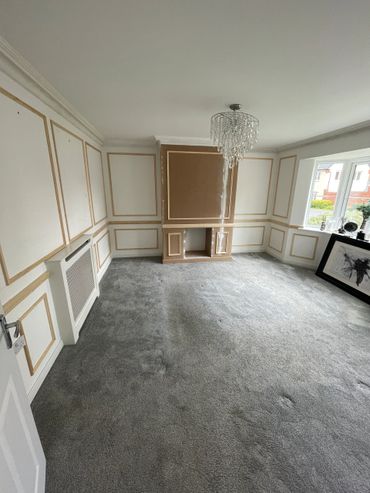 custom, bespoke tv unit complete with wall pannelling