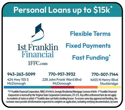 1st Franklin financial advisory Mcdonough loans mortgages