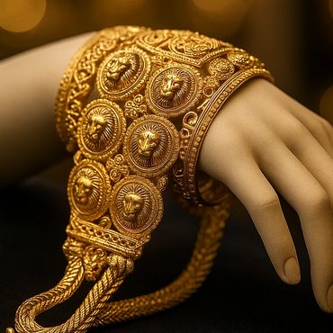 Traditional Rhai Gold Bangle with stunning design