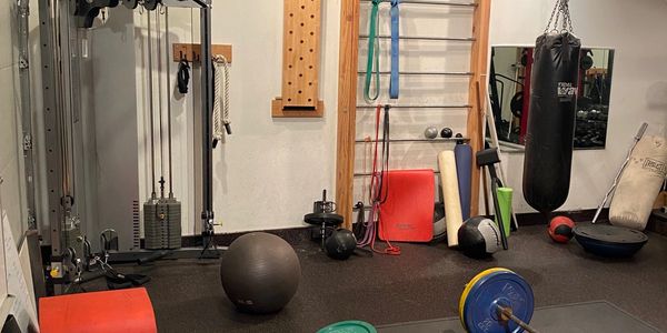 Cable machine, medicine balls, wall bars and platform at TIS Fitness Systems functional training gym