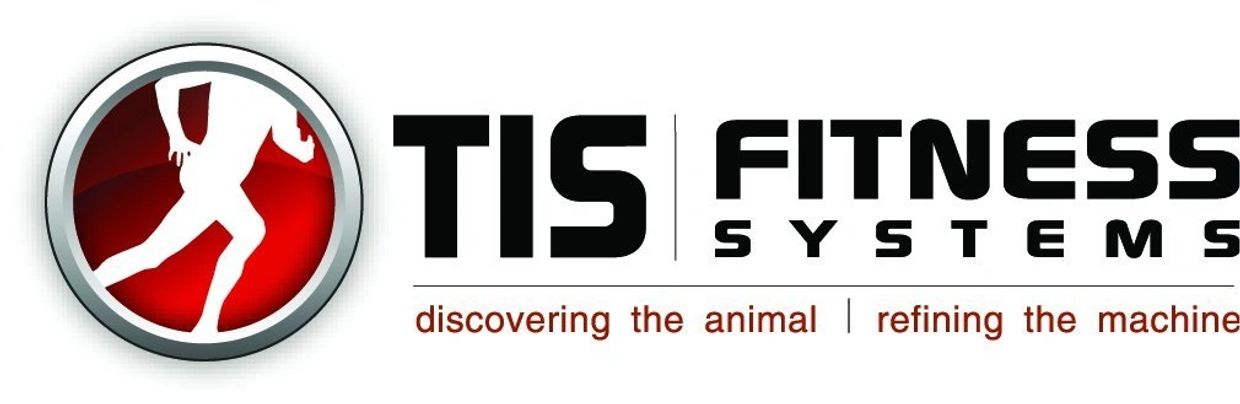 Logo of TIS Fitness Systems with tagline.