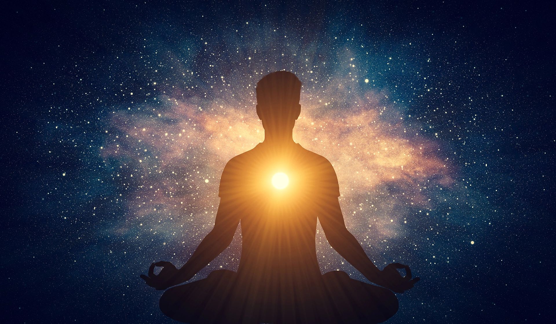 Man Soul Yoga Lotus Pose Meditation.