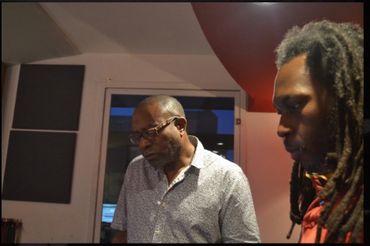 In the studio (Cutting Room) with Brian Jackson and 88 Keys