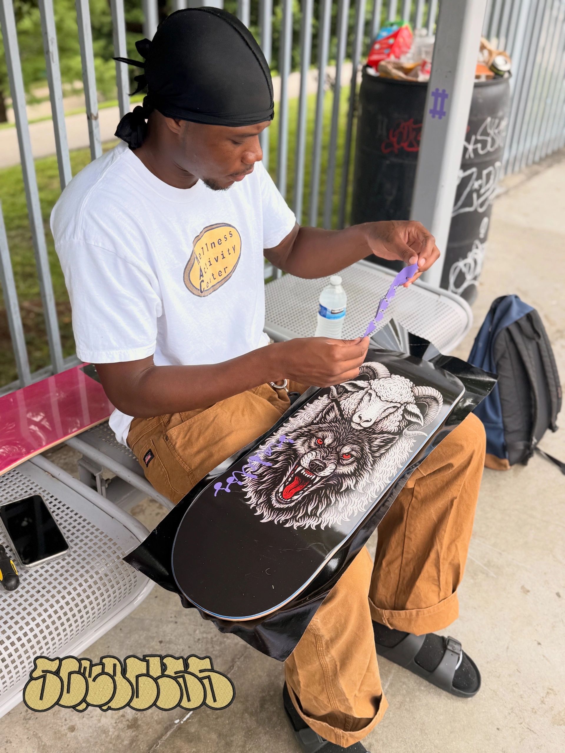 Mikey setting up a fresh wolf deck!