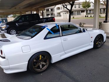 Qtr glass replacement for a 97 Nissan skyline