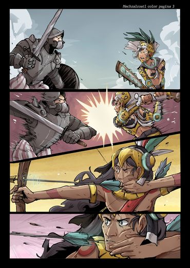 "Mechzalcoatl" (2024)
All art by Pau Izumi wtitten by Humberto Cervera
34 pages
Nominated to Comic o