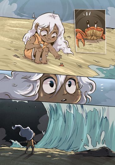 "A través de las grietas" (2024)
All art by Pau Izumi
57 pages
Nominated to Comic of the Year 2024