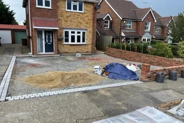 Front of the house driveway in Kingston