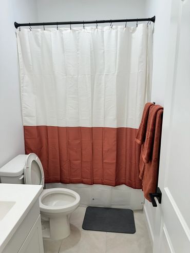 a neat and meticulously cleaned restroom