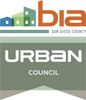 Logo of Urban Council with stylized letters and cityscape icon.