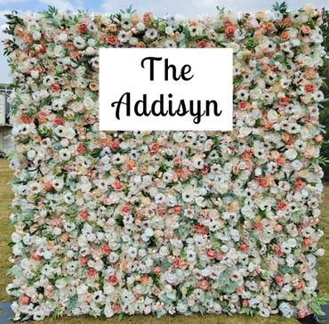 Addisyn pastel floral flower wall backdrop for Buffalo wedding celebration