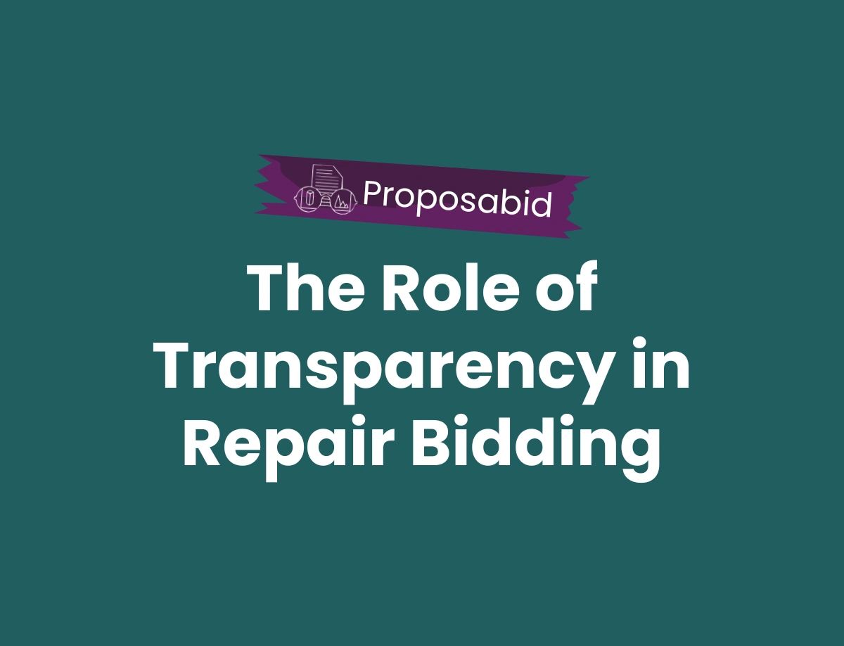 The Role of Transparency in Repair Bidding