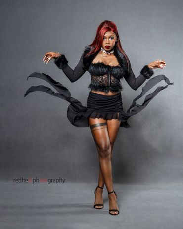 Creative luxury portrait session with custom set