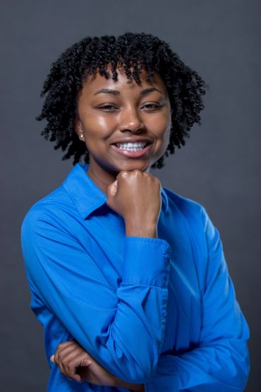 Modern headshot portrait with clean background