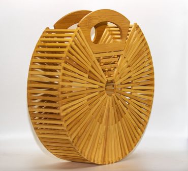 Commercial product photography of bamboo handbag RedHed, Tallahassee FL