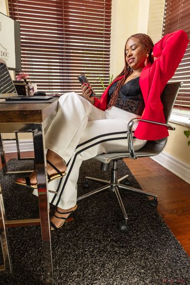 Entrepreneur branding photo on studio backdrop