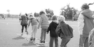kids playing and being active