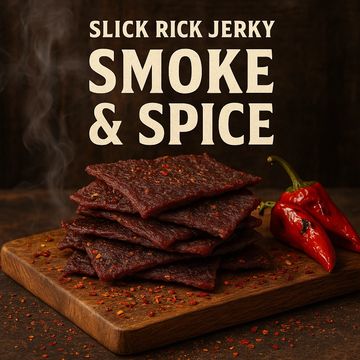 DEEP, SMOKY RICHNESS COLLIDES WITH A SLOW-BUILDING HEAT IN THIS BOLD BEEF JERKY THAT SATISFIES WITH