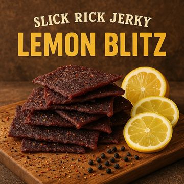ZESTY LEMON TANG CUTS THROUGH BOLD SPICE PEPPER HEAT, CREATING A VIBRANT, MOUTHWATERING BEEF JERKY W