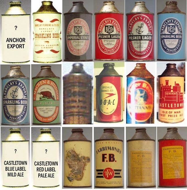 Vintage Beer Cans of the British Isles. Beer cans (beer tins) of England, Scotland and Wales.