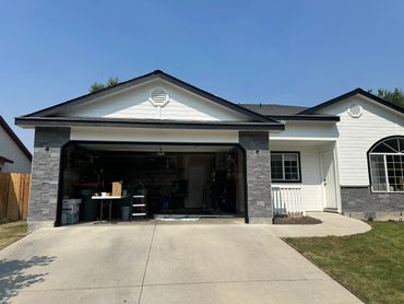 New off white and black trim with new stone