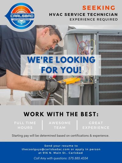 Join our Team at Carlsbad Heating and Cooling!