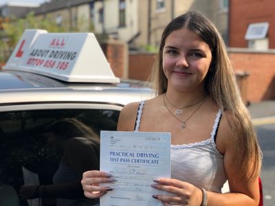 Driving lessons In Tameside Lucy passed FIRST TIME, All About Driving school in Tameside 