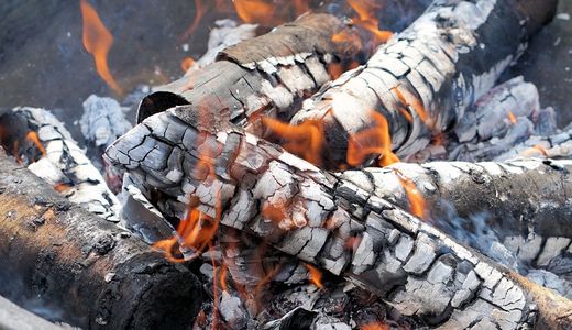 Wood Embers for Smoked Fish