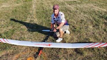 Josh Glaab with Delta Charlie-2 X-3. Taken immediately after landing in Round 16 (final round of qu