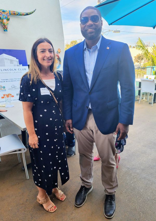 Congressman Byron Donalds with Ashleigh Conaway, Government Affairs Consultant for Tommy Marquez Con