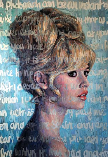 Brigitte Bardot 
81inx 56in Oil on canvas